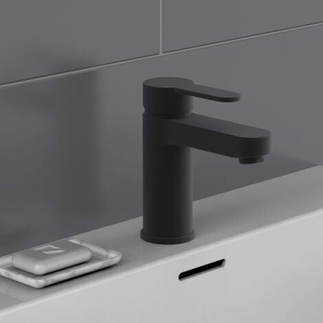 Furniture Limited Grifo Mezclador De Lavabo ELEPHANT Negro Mate