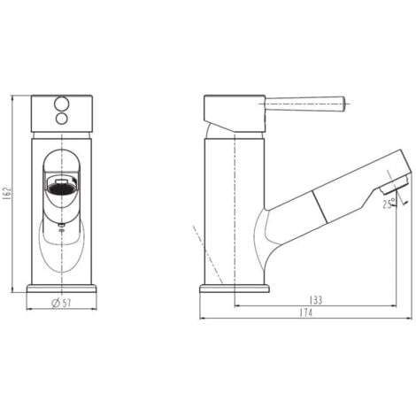 Furniture Limited Grifo Mezclador De Lavabo Con Rociador