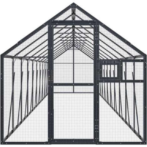 Jaula Para Pájaros Grande De Acero Galvanizado - Medidas 210x107x212 Cm, Malla 1x1 Cm, Puerta Con Cerradura, Para Exterior