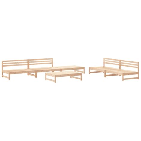 Maison Exclusive - Juego de muebles de jardín 6 piezas madera maciza de pino (1/5)