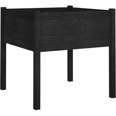Maison Exclusive - Jardinera de madera maciza de pino negro 70x70 (1/5)