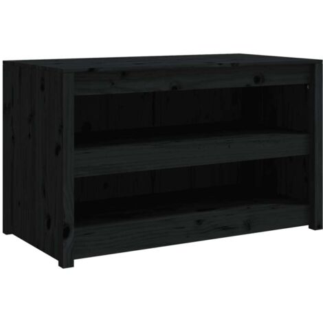 Maison Exclusive - Mueble de cocina exterior MEPPEL madera maciza pino negro 106x55x64 cm (1/5)