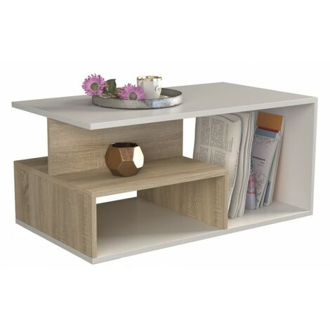 SIENNE - Tavolino moderno - Tavolino da salotto - Piano: 90x51x1,6 - Altezza: 43 cm - Design minimalista
