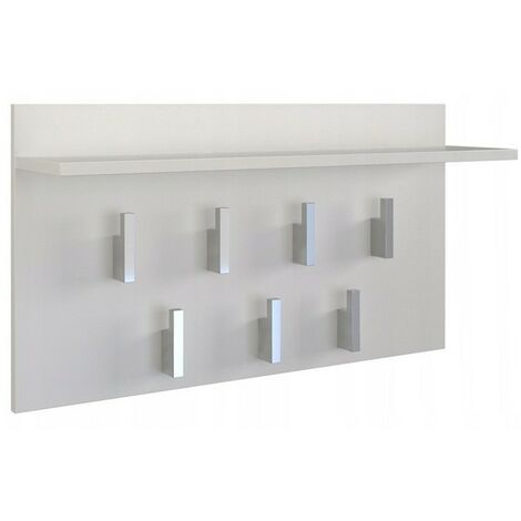 CARMEN - Pratico appendiabiti con ripiano - 7 ganci - Design moderno - Dimensioni: 40x70x20