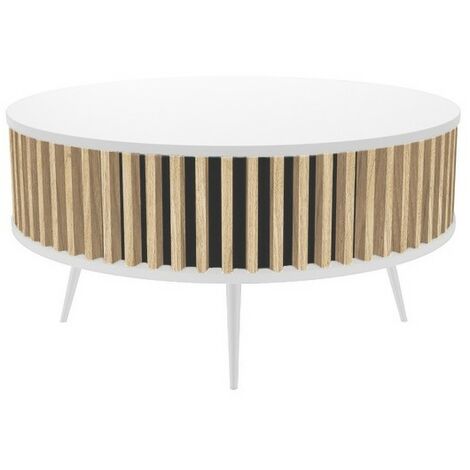 Tavolino rotondo 60 cm in legno nero - Gourmel