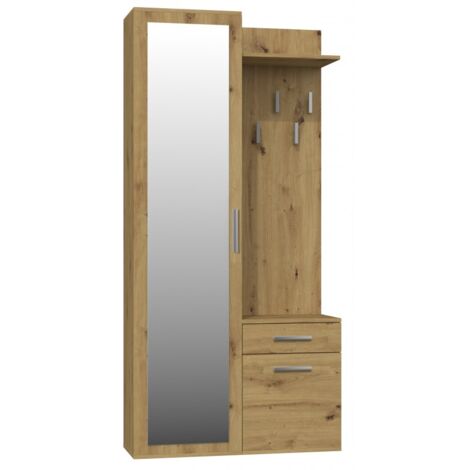 SHELA  Guardaroba a specchio ingresso/corridoio  Mobile da ingresso + appendiabiti  Scarpiera + specchio + ganci