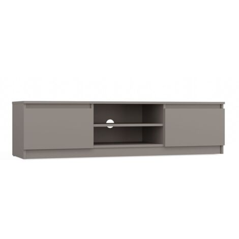 TIVOLI - Mobile TV in stile moderno - 140x40x36cm - 2 nicchie + 2 ante - Porta TV/attrezzature audio (1/4)