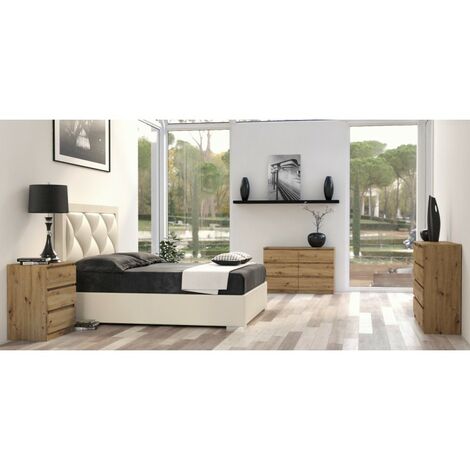 MILAN - Cómoda moderna de 6 cajones dormitorio / salón / despacho - 30x120x77 cm - Estilo escandinavo - Mueble contenedor