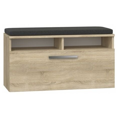 RIVI  Zapatero + asiento + almacenaje  Puerta basculante  46x85x35  6 estantes  Armario de zapatos