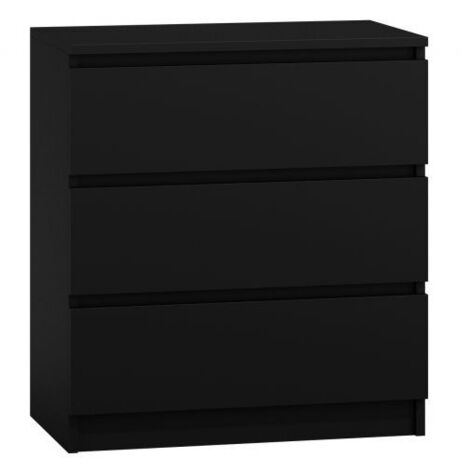 ASTER T3 - Cómoda de 3 cajones - Depacho y dormitorio - 75x70x40 - mueble de almacenamiento - estilo escandinavo