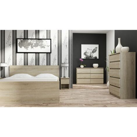 MILAN - Cómoda grande de 6 cajones - dormitorio/salon/despacho - 30x120x77cm - mueble de almacenamiento