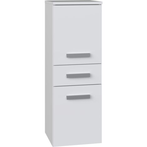 NINA - Mueble de baño 2 puertas + 1 cajón - 30x30x85cm - Columna baja de almacenaje para baño