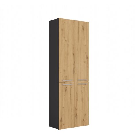 ELLOS - Mueble de cuarto de baño con 2 cestas - Almacenaje para cuarto de baño - 174x60x30 - Mueble alto