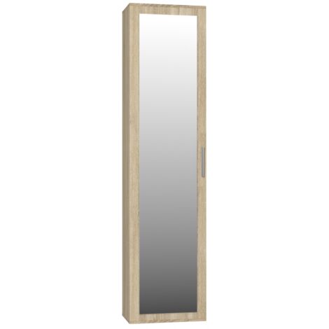 ATARA  Mueble de entrada con gran espejo  180x50x35cm  Dos baldas + perchero  Muebles de entrada