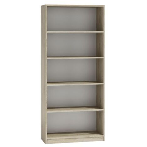 FLORENCIA Librería moderna con 5 nichos para salón / oficina / dormitorio 30x80x182 Unidad de almacenamiento multifuncional para libros decorativos (1/3)