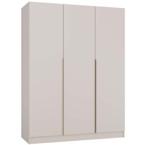 SENSO - Armario beige cachemire – 3 puertas – 150 cm – Tiradores dorados – Para dormitorio/estancia (1/5)