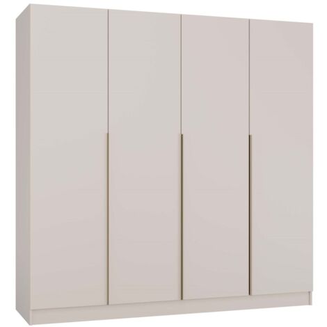 SENSO - Armario beige cachemire – 4 puertas – 200×200 cm – Tiradores dorados – Dormitorio (1/5)