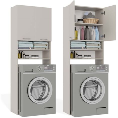POLA - Armario de Baño Sobre Lavadora - Beige Cachemira (1/5)