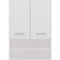 NELLIO - Armario con espejo de pared - Armario de pared para cuarto de baño - 64x30x90 cm - Almacenaje para cuarto de baño
