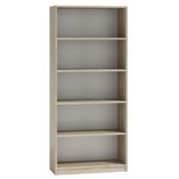 FLORENCIA Librería moderna con 5 nichos para salón / oficina / dormitorio 30x80x182 Unidad de almacenamiento multifuncional para libros decorativos