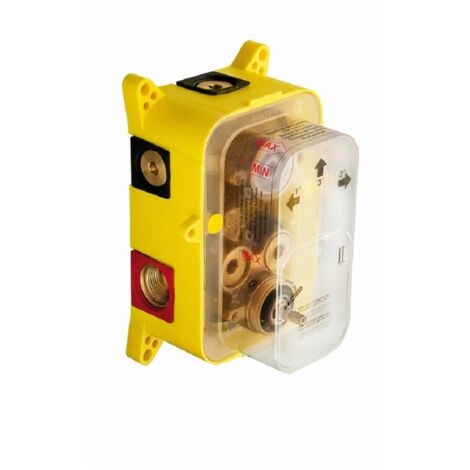 Cristina Ondyna – Mécanisme box universelle pour thermostatique encastré – Corps encastrable de douche avec 2 sorties – Façade encastrée – Fabrication italienne