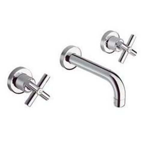 LAVABO EXECUTIVE MURAL 3 TROUS SPECIAL CHROME + Vidage Up&Down - CRISTINA ONDYNA EVB1451 (1/4)