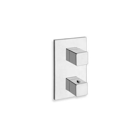 FACADE EXTERNE QUADRI LAITON THERMOSTATIQUE 3 SORTIES CHROME - CRISTINA ONDYNA XQ85351 (1/2)