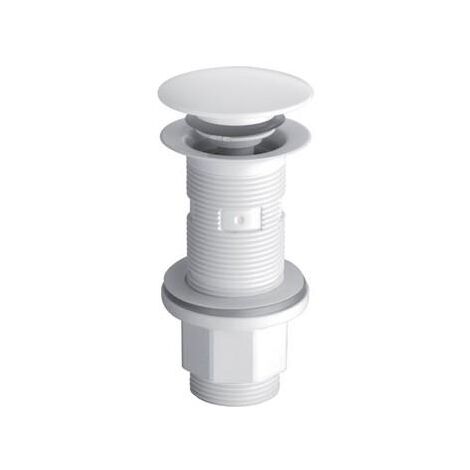 Bonde de lavabo universelle Up-Down blanche recoupable jusqu'à 90 mm – Système de nettoyage facile – WA32006