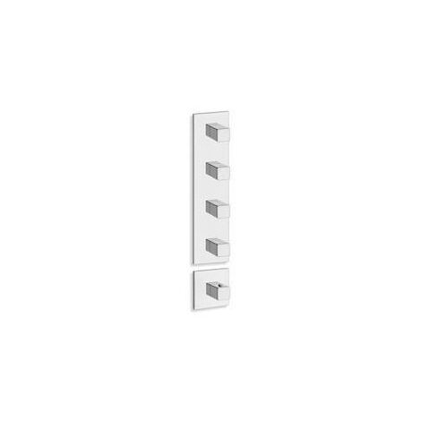 FACADE EXTERNE QUADRI 4 SORTIES POUR MECANISME PD70400 CHROME - CRISTINA ONDYNA XQ88451 (1/2)