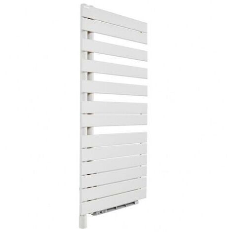 Radiateur sèche-serviettes eau chaude Fassane Spa Asym +Air ACOVA  Couleur: Blanc - Dimensions: 122 x 55 x 10,6 cm - Sens: Pivot Gauche - Puissance: 594 W