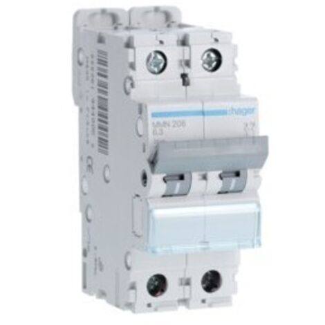 Disj.mag.2P 25kA 6.3A 2m - DISJONCTEURS MULTI. HAGER MMN206 (1/2)