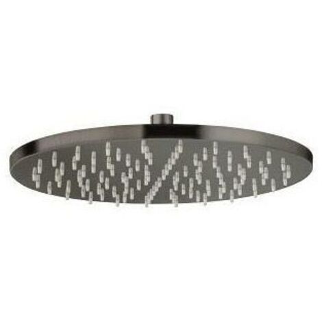 POMME DE DOUCHE RONDE DIAMETRE 30 LAITON CHROME NOIR BROSSE - CRISTINA ONDYNA PD55875 (1/4)