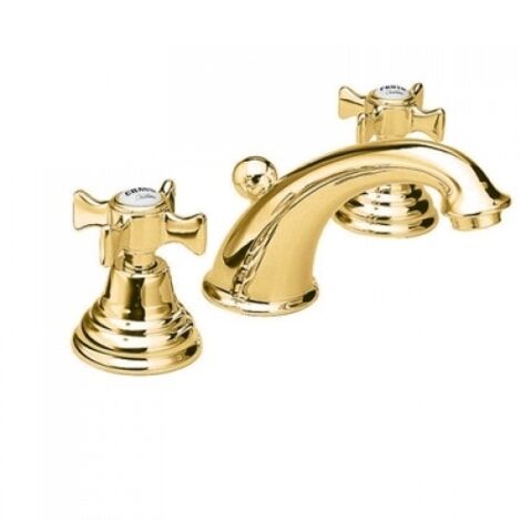 Robinet mélangeur lavabo 3 trous CHAMBORD Doré - Cristina Ondyna CH11352 (1/3)
