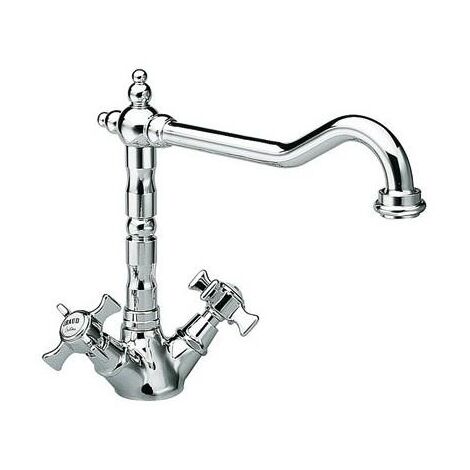 Cristina Ondyna – Mélangeur de cuisine avec bec potence orientable 248mm – Finition chromée – Aérateur anticalcaire Néoperl – Garantie 8 ans - CH13051 (1/2)