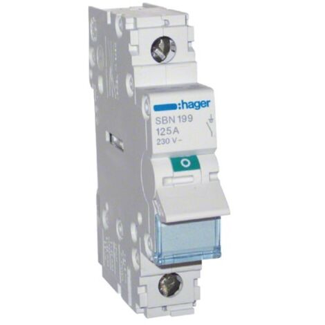 Interrupteur 1P 125A - COMMANDE SIGNAL HAGER SBN199 (1/2)