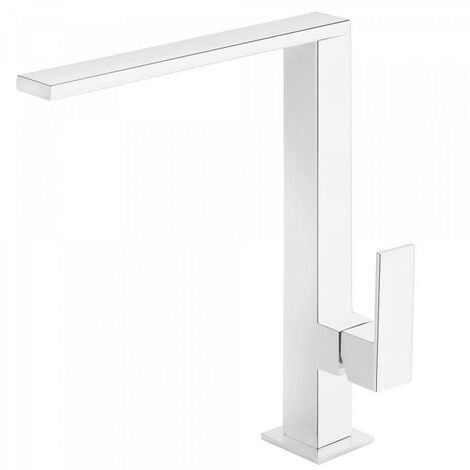 Mitigeur évier bec 34x10 mm Blanc Mat TOP TRES COLORS - TRES 006486BM (1/3)