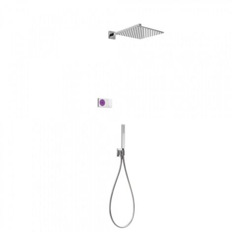 Kit de douche thermostatique électronique et encastré SHOWER TECHNOLOGY Chromé - TRES 09286563 (1/5)