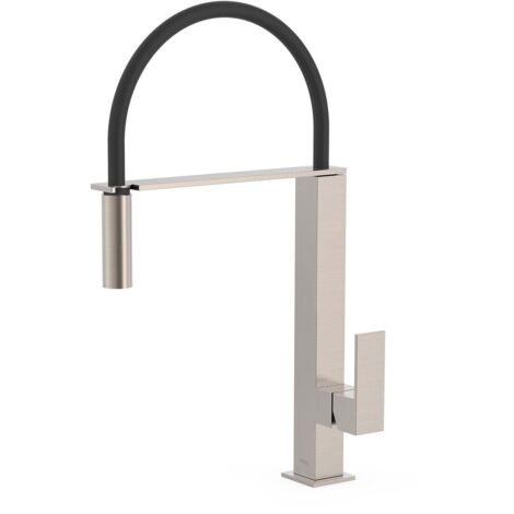 Mitigeur évier Acier avec bec extractible - TRES 00648701AC (1/2)