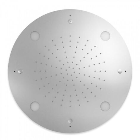Douche acier inoxydable de tête anticalcaire CHROMOTHERAPY 2 types de jet (Pluie/Micro drop) - TRES 29995801 (1/2)