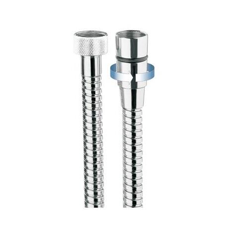 Flexible de douche anti-torsion chromé avec double agrafage 175 cm laiton - CRISTINA ONDYNA FL17551