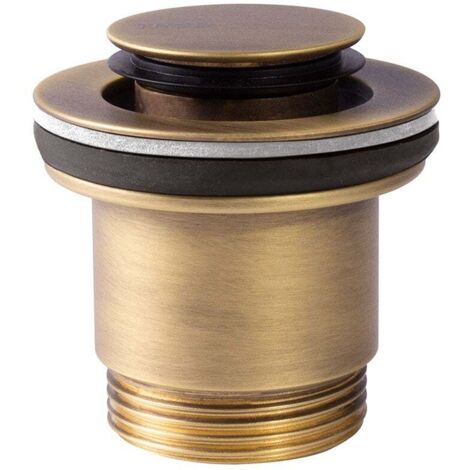Bonde de vidage clic-clac Simple-Rapid pour lavabo Laiton vieilli Mat - TRES 24284002LM (1/2)