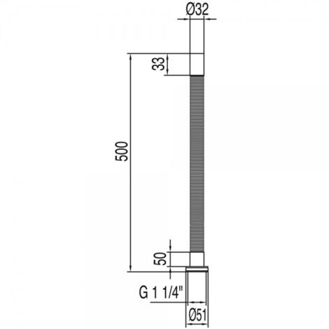 Flexible vidage Matière Laiton long. 500 mm. - TRES 913463250 (1/2)