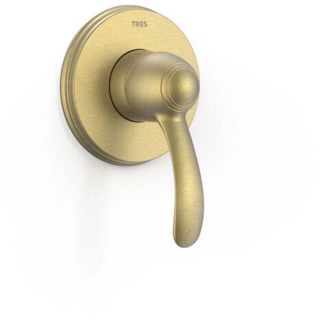 Mitigeur encastré 1 voie pour douche Laiton vieilli Mat - TRES 24217701LM (1/2)