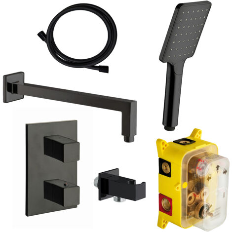 Pack douche thermostatique BLACKMAT QUADRI - CRISTINA ONDYNA XQD85213 (1/5)