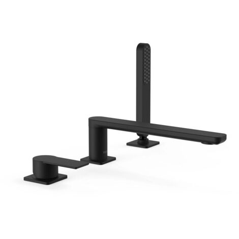 Mitigeur bain sur gorge avec Bec 220mm Noir Mat LOFT COLORS - TRES 20016201NM (1/2)