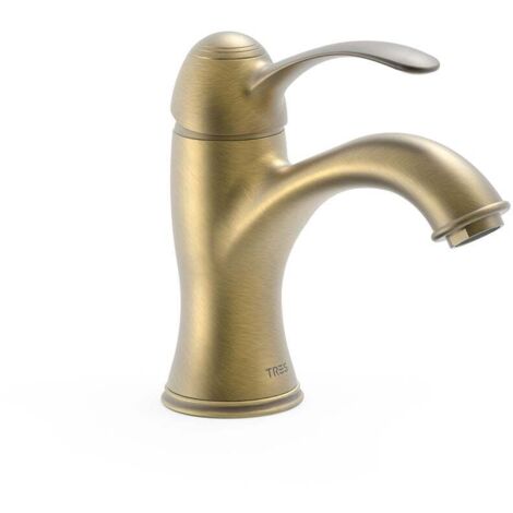 Mitigeur lavabo laiton vieilli mat TRES CLASIC - TRES 24210301LM (1/2)