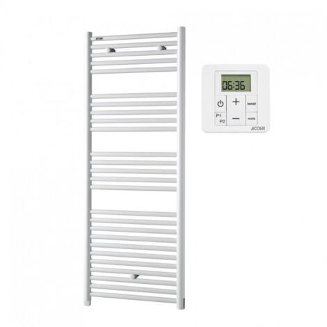 Acova – Sèche-serviette électrique 500W – Largeur 40cm – Acier avec traitement anticorrosion – Télécommande incluse – Programmation hebdomadaire - TSL-050-040