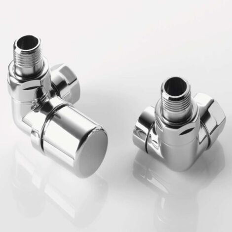 Kit F robinetterie manuelle thermostatisable équerre d'angle gauche pour sèche-serviettes - ACOVA 991518 (1/2)