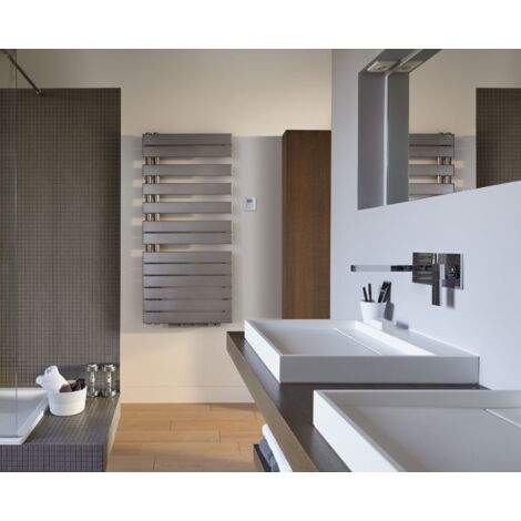 Radiateur sèche-serviettes eau chaude Fassane Spa Asym +Air ACOVA  Couleur: Blanc - Dimensions: 171,3 x 55 x 10,6 cm - Sens: Pivot Gauche - Puissance: 809 W