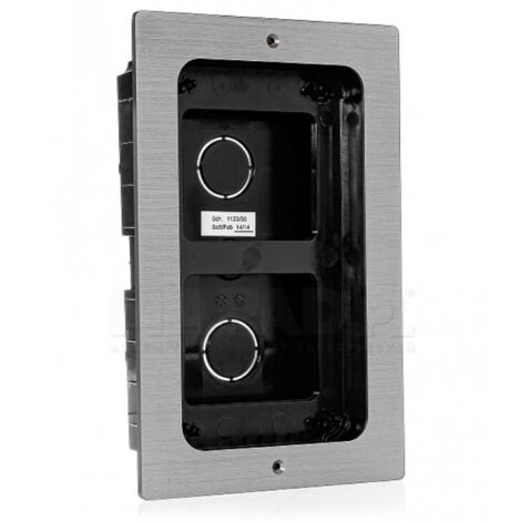 Boitier encastrement plaque mikra aluminium - URMET 1122/50